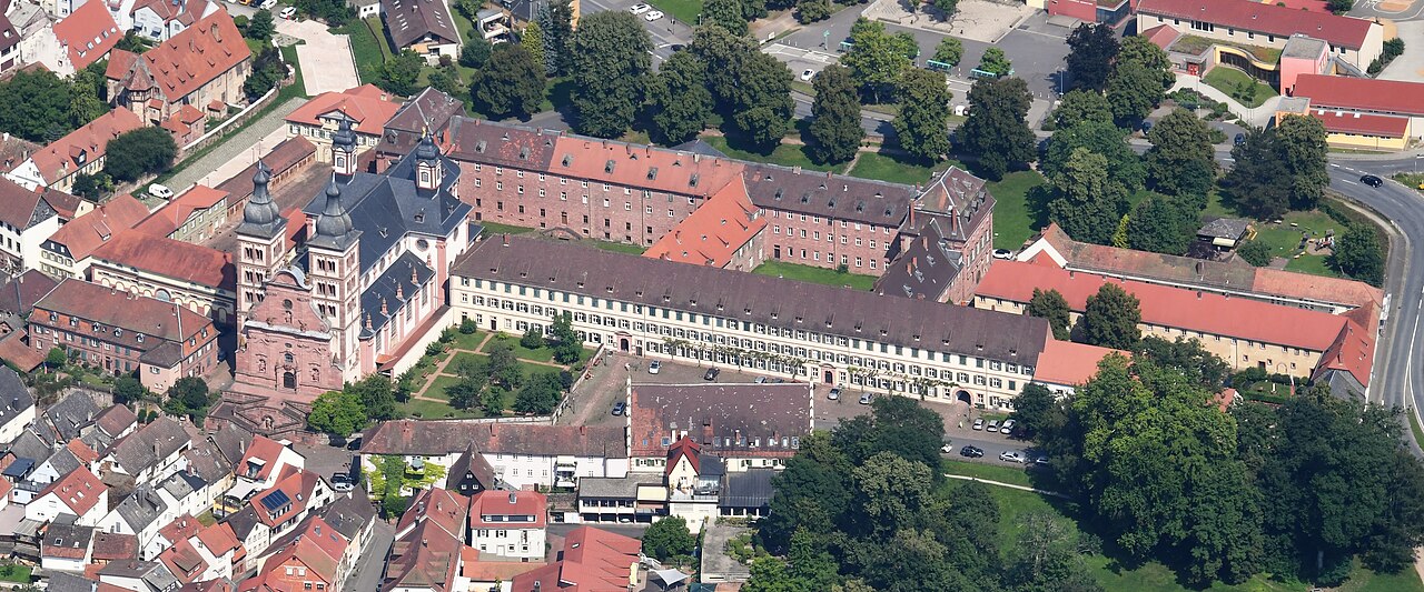 Aerial image of the Amorbach Abbey