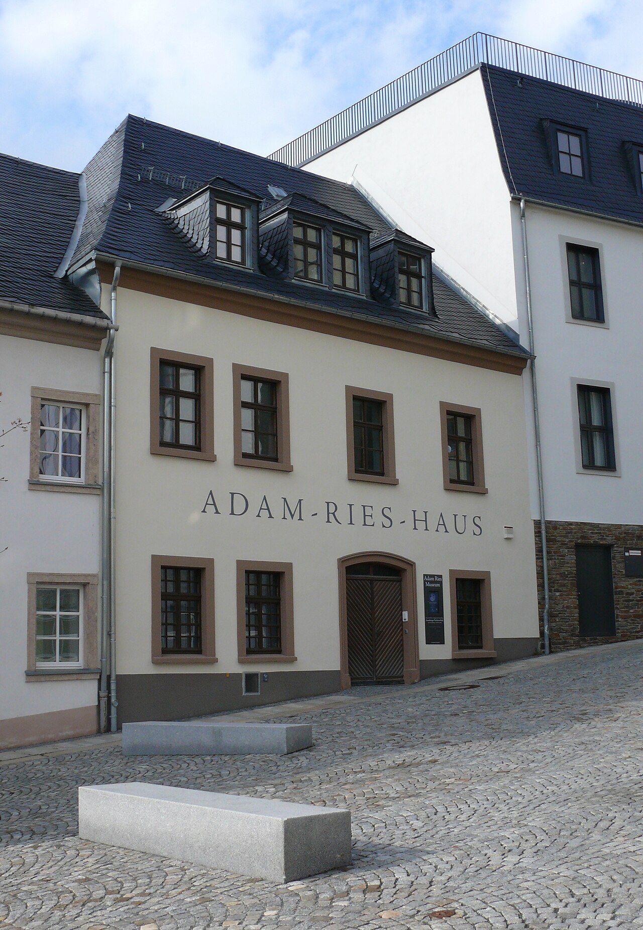 The Adam Ries Haus in Annaberg Buchholz, Germany, now the Adam-Ries-Museum and seat of the Adam-Ries-Bund