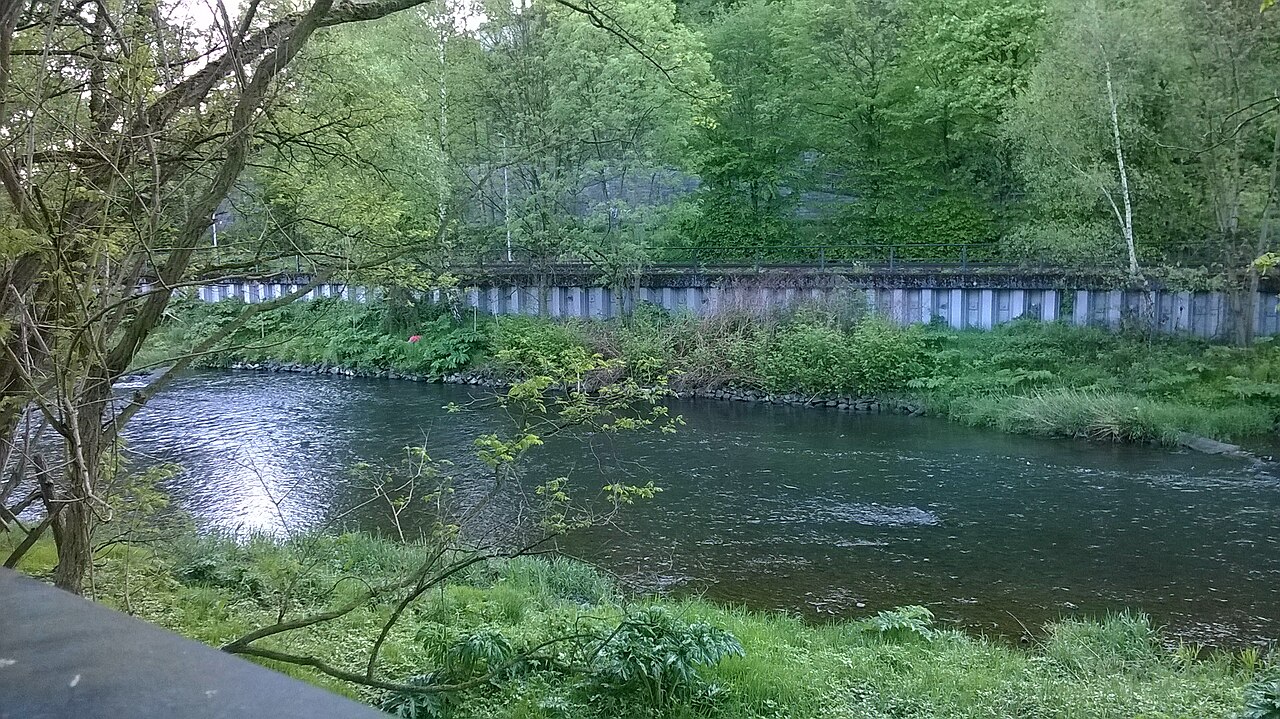 Die Agger in Overath bei der Straße An der Brücke 2015