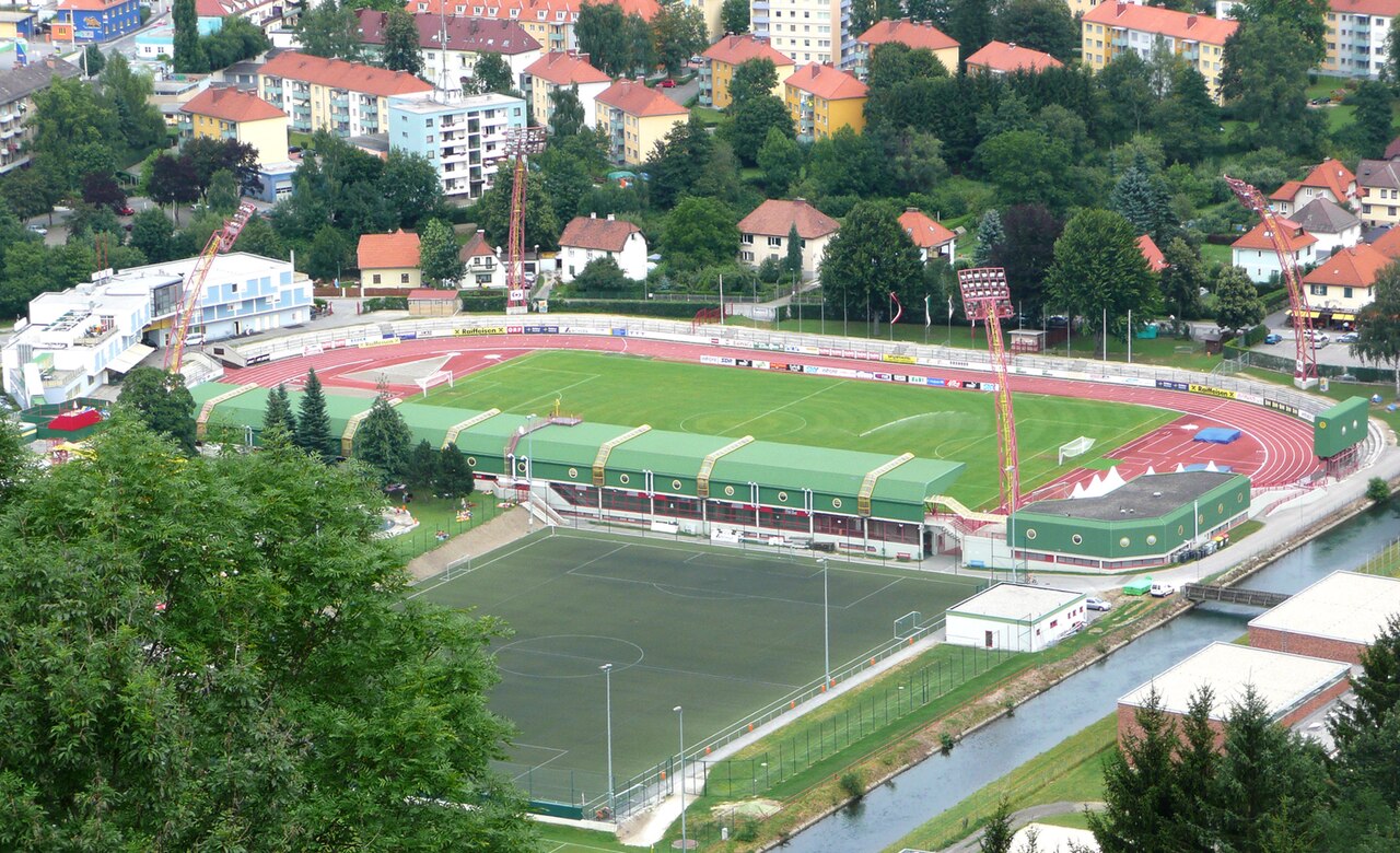 Franz-Fekete-Stadion Kapfenberg aus der Vogelperspektive
