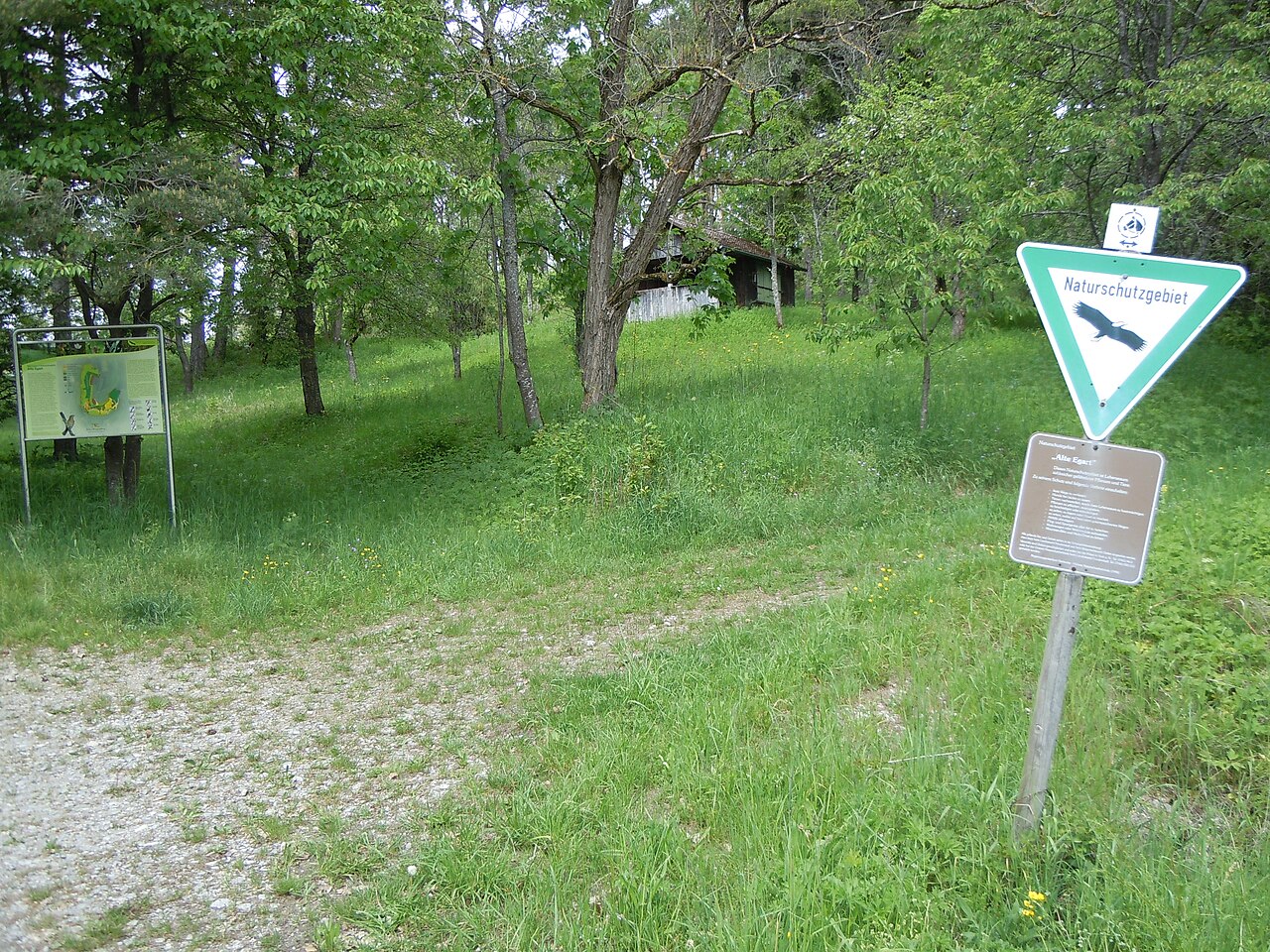 Naturschutzbiete Alte Egart - Informationstafel