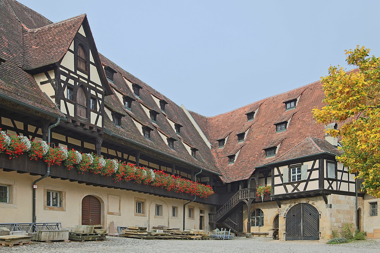 Bamberg, courtyard of the "Alten Hofhaltung" (former episcopal court yard)