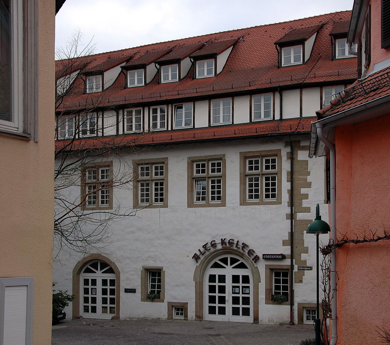 denkmalgeschützte Alte Kelter in Lauffen am Neckar, Ansicht von Süden