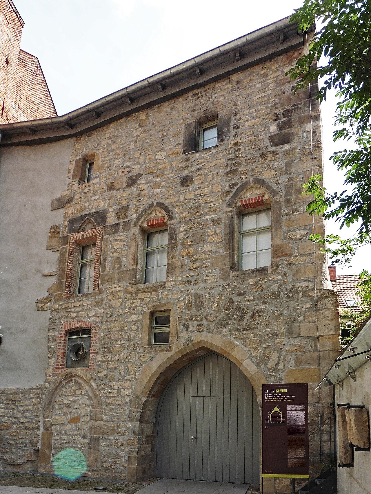 The Alte Synagoge (Old Synagogue) at Waagegasse 8 in the old town of Erfurt