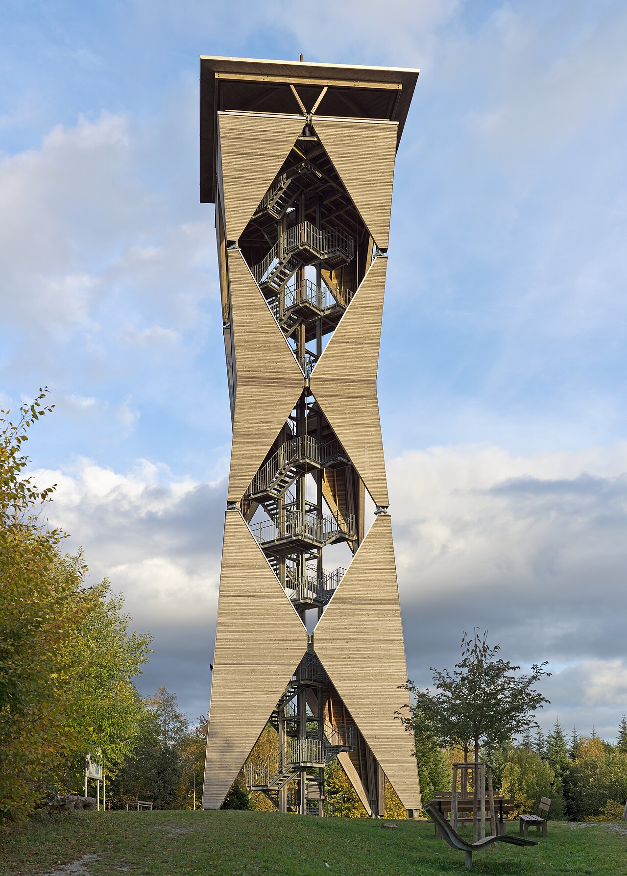 The Altenberg Tower in the Limpurg Hills, within the county of Schwäbisch Hall in the state of Baden-Württemberg