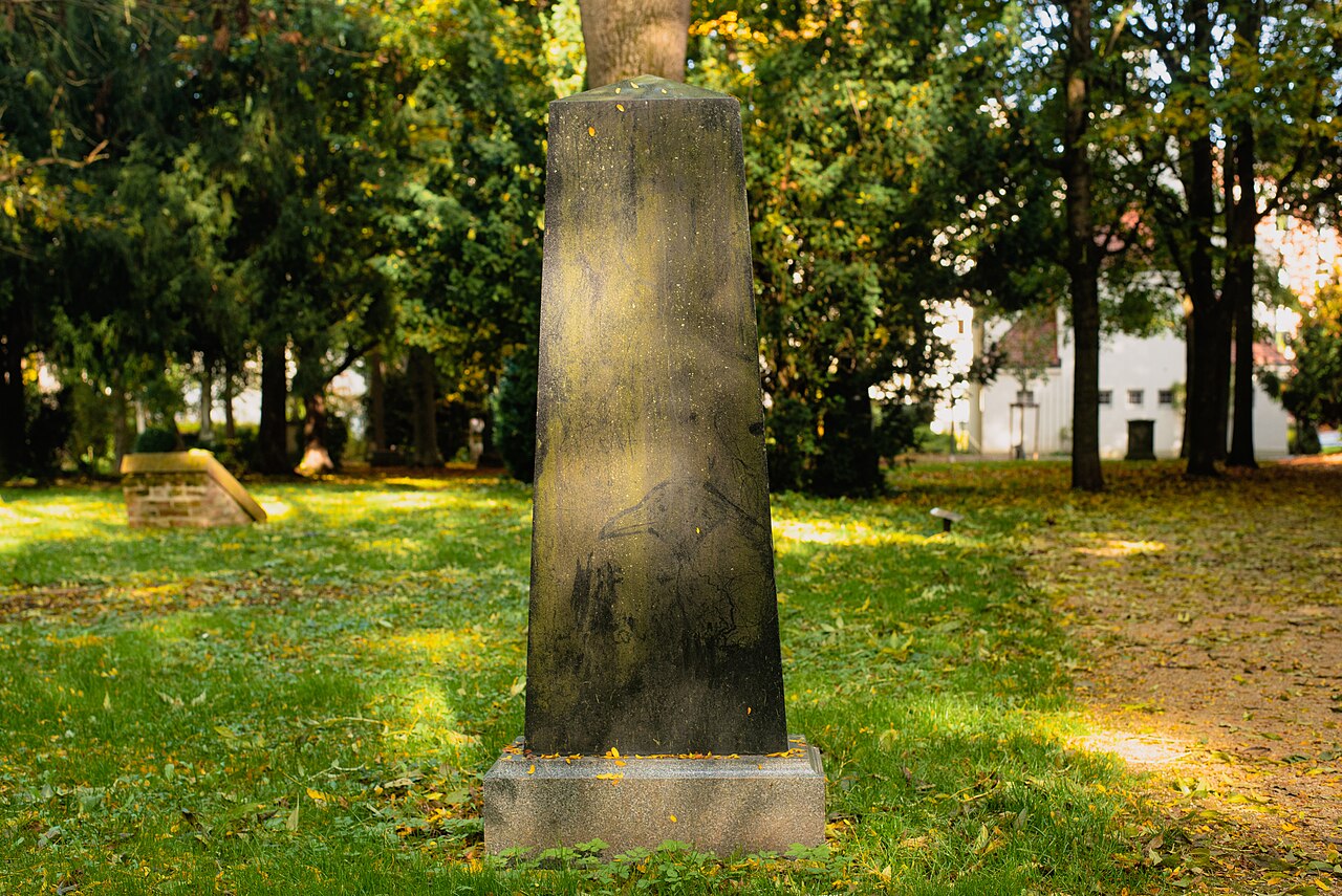 A gravestone on the old cemetery in Ulm