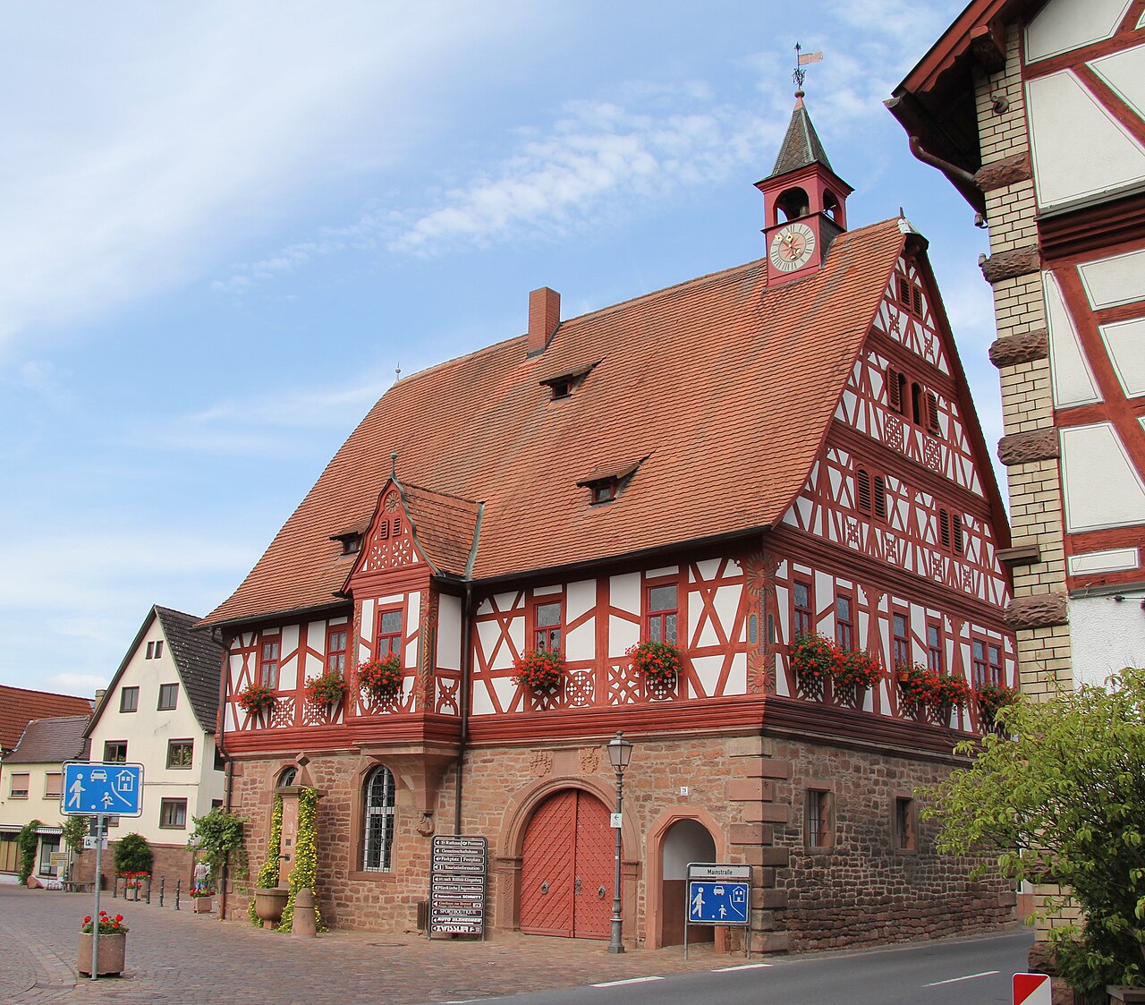 Historical town hall of en:Großheubach , Bavaria, Germany