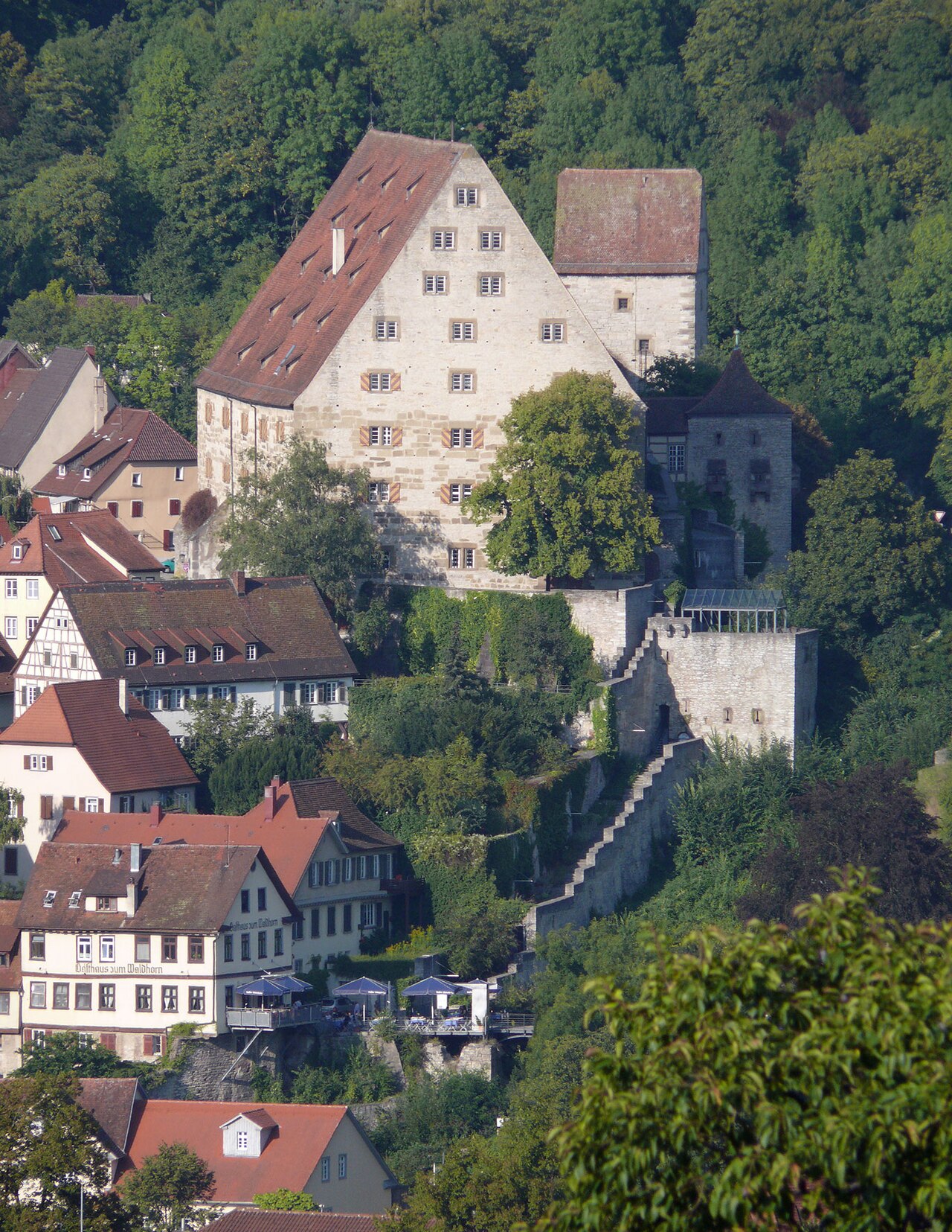 View of the so-called Neubau in Schwäbisch Hall , Germany (address Rosenbühl no