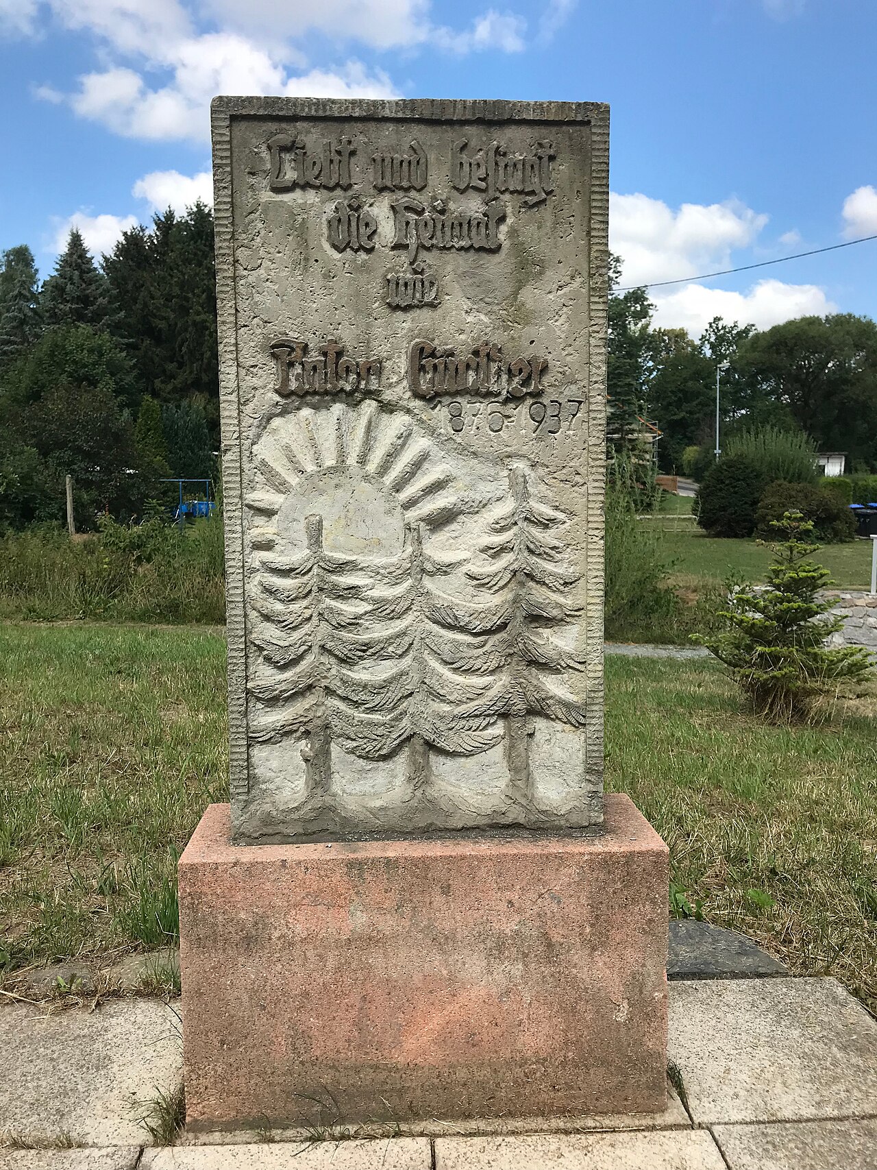 Anton Günther Gedenkstein in Chemnitz- Euba