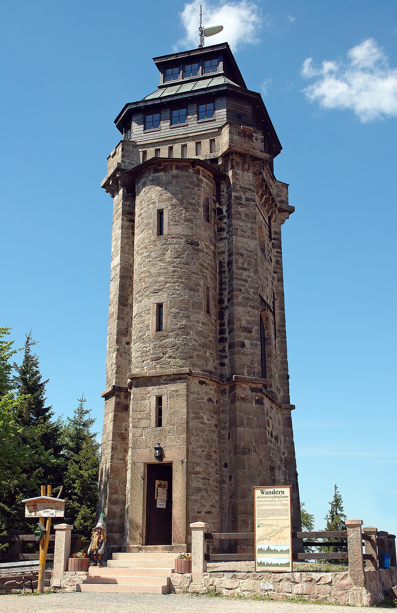 This image shows the observation tower at the Auersberg (Saxony, Germany)