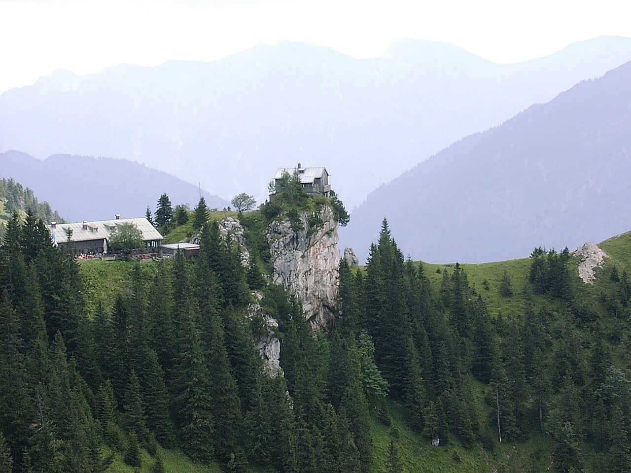 August-Schuster mountain hut on the Pürschling, a mountain of the Ammergauer alps