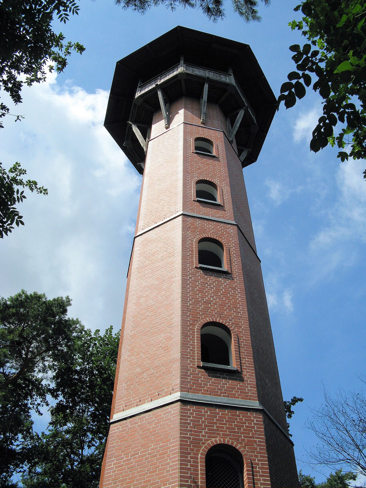 Watch tower at hill Jörnberg in Krakow am See, disctrict Güstrow, Mecklenburg-Vorpommern, Germany
