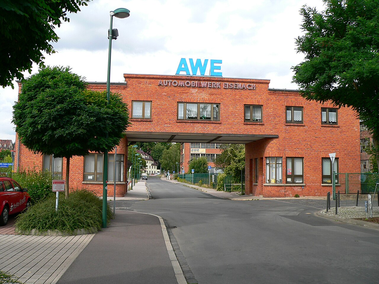 The listed gate of the Automobilwerk Eisenach - AWE