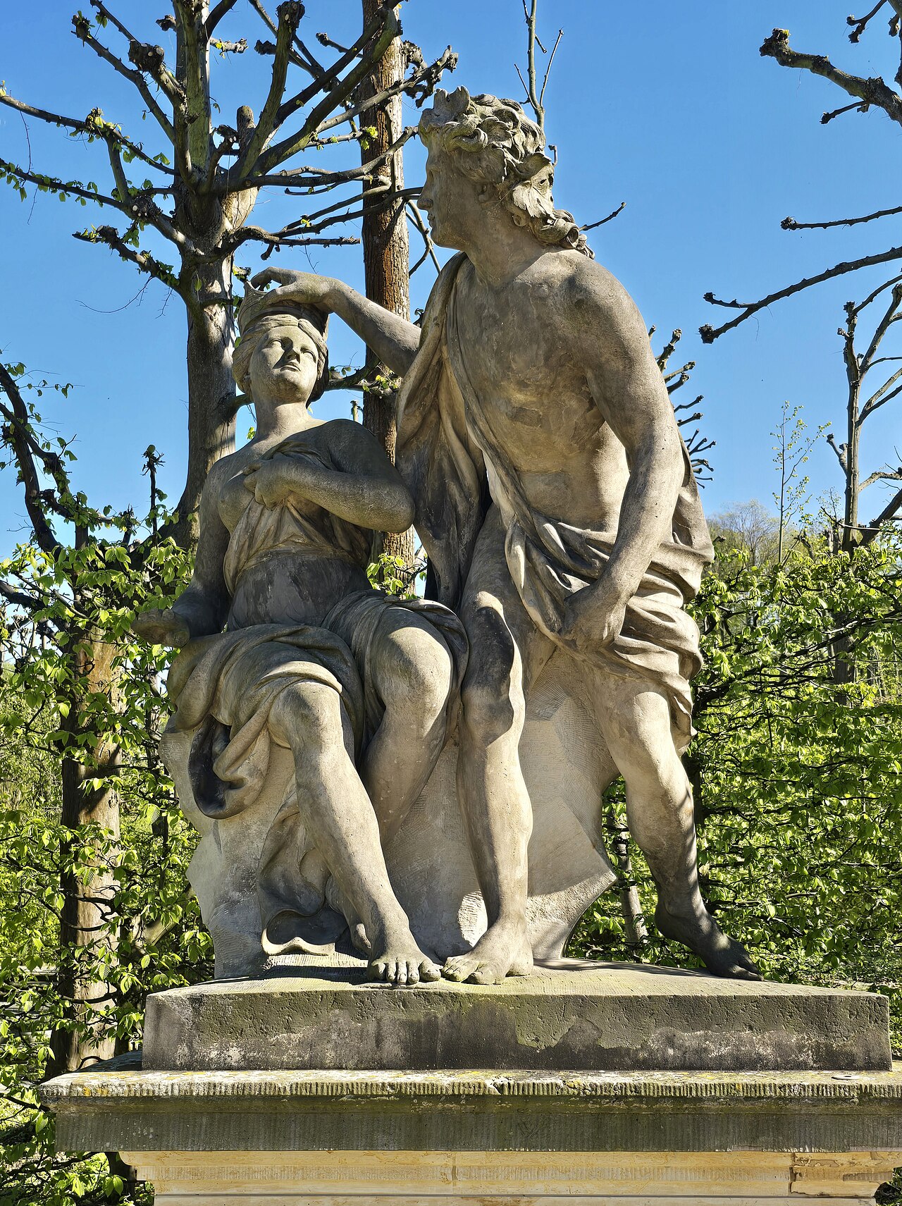 Bacchus/Dionysus and Ariadne in the Baroque Garden of Großsedlitz