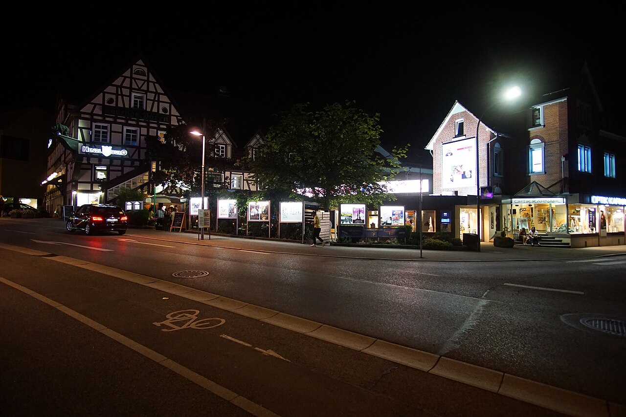 Poststraße Böblingen bei Nacht