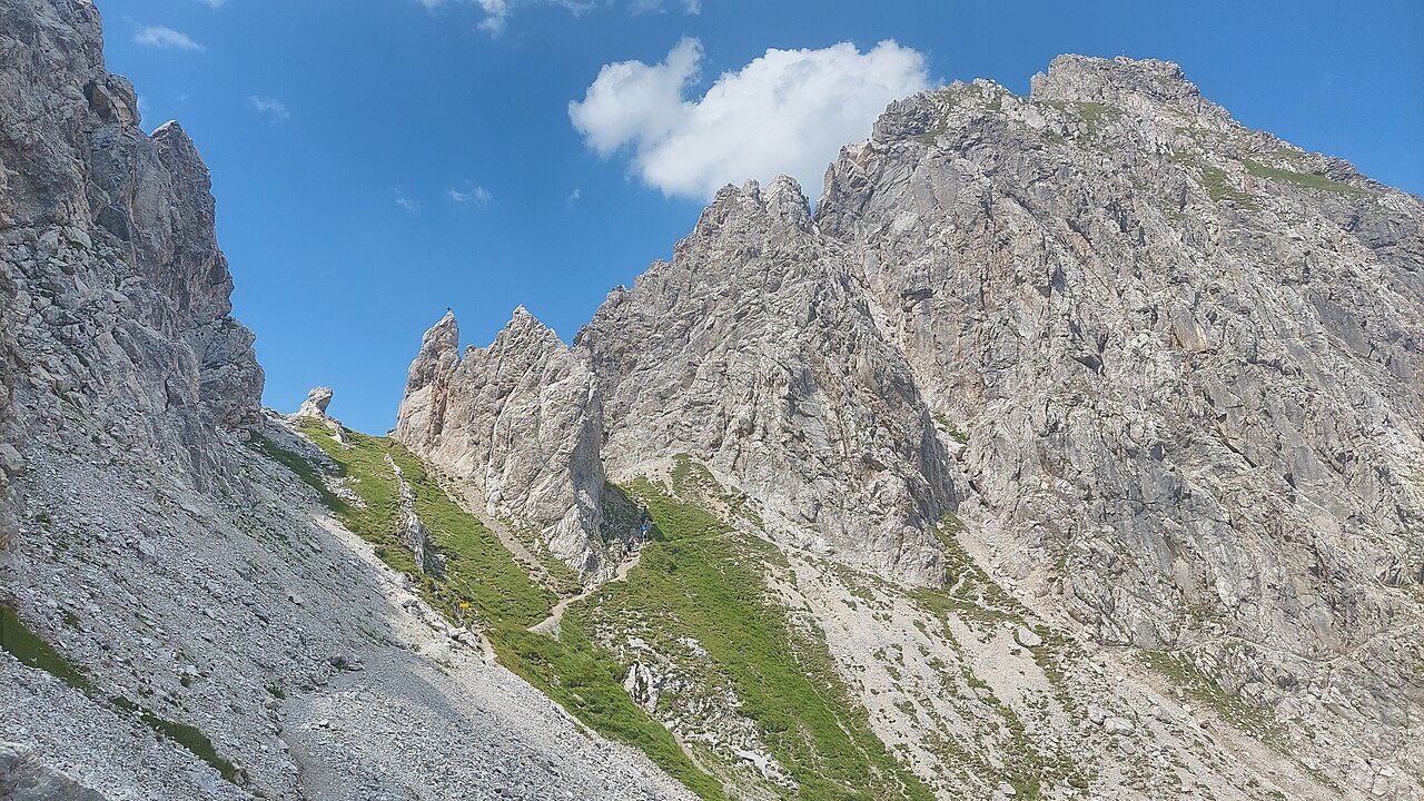 Balken and Fuchskarspitze in the Allgäu Alps, view from southeast