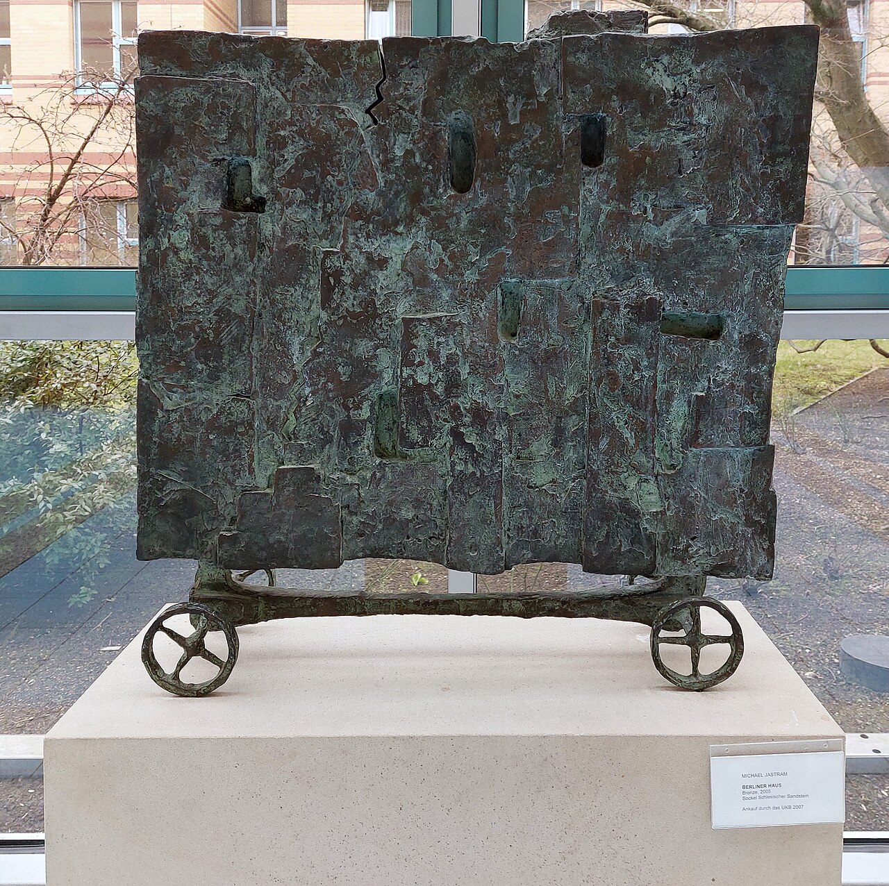 Sculpture, " Berliner Haus " by Michael Jastram , 2005, Warener Straße 7, Berlin-Biesdorf , Germany