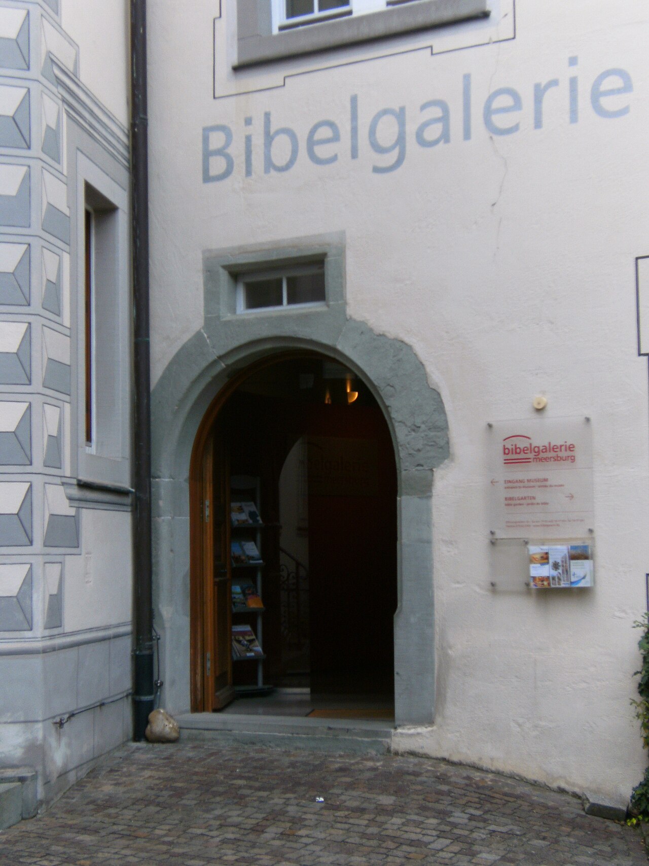 Meersburg, Germany, Biblical museum: Main entrance Stadtgraben/Kunkelgasse
