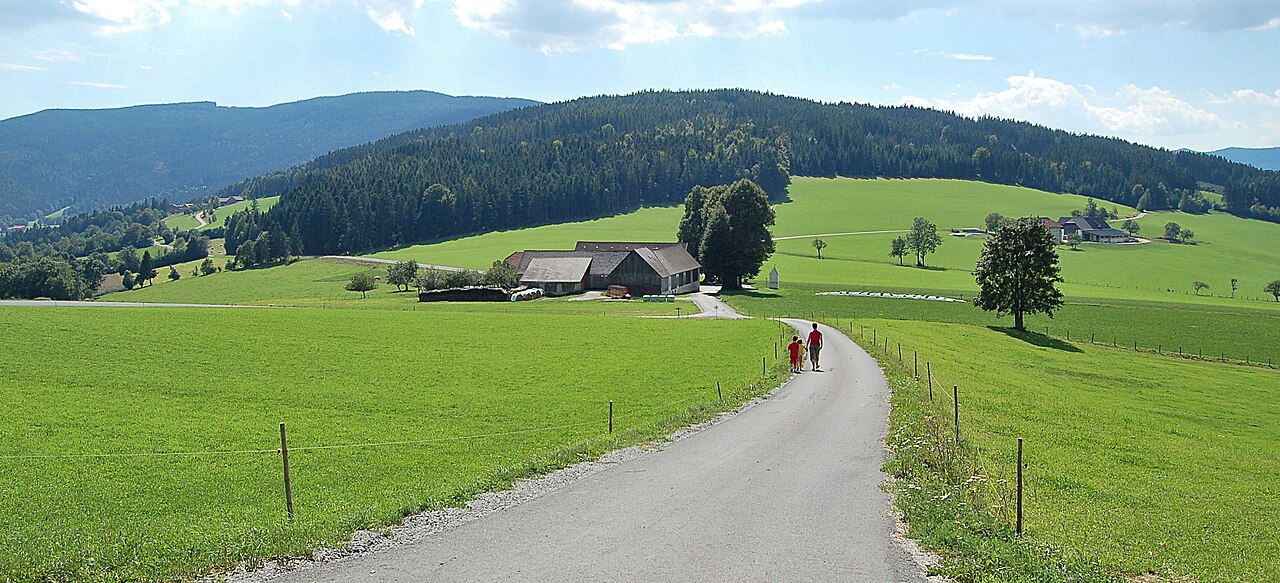 Birkfelder Gschaid, a mountain pass between Gschaid bei Birkfeld and Pöllau, Styria