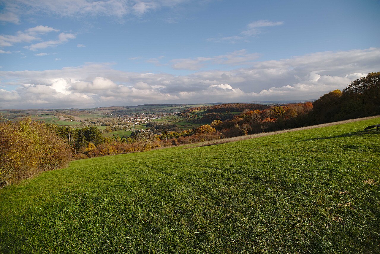 The Bliesgau view at the hiking trail Blies-Grenz-Weg