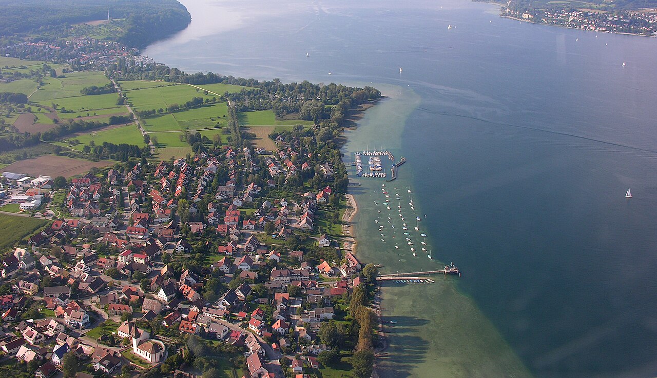 Germany , Baden-Württemberg , aerial view of Dingelsdorf