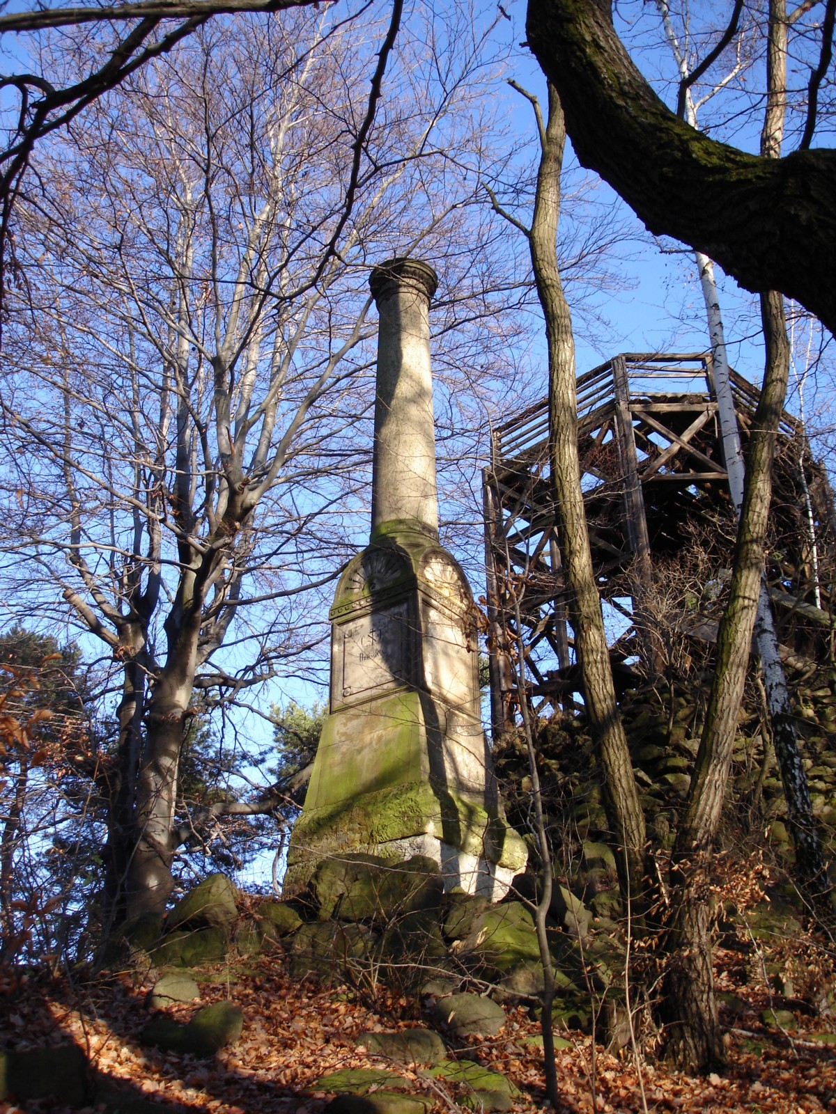 Trigonometric survey point of 1865 on the Borsberg , Dresden, Saxony, Germany