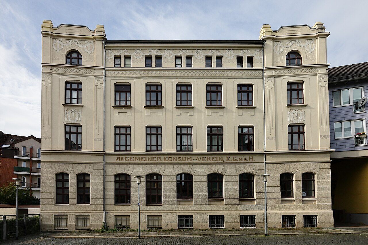 Brunswick, Germany : the building of the consumer association, erected in Art Nouveau style in 1907