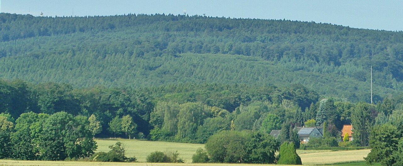 Der Bröhn im Deister gesehen vom Rad-(Feld-)weg von Degersen nach Wennigser Mark