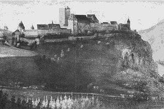 Schloßböckelheim, aquarell from 17th century (Hist