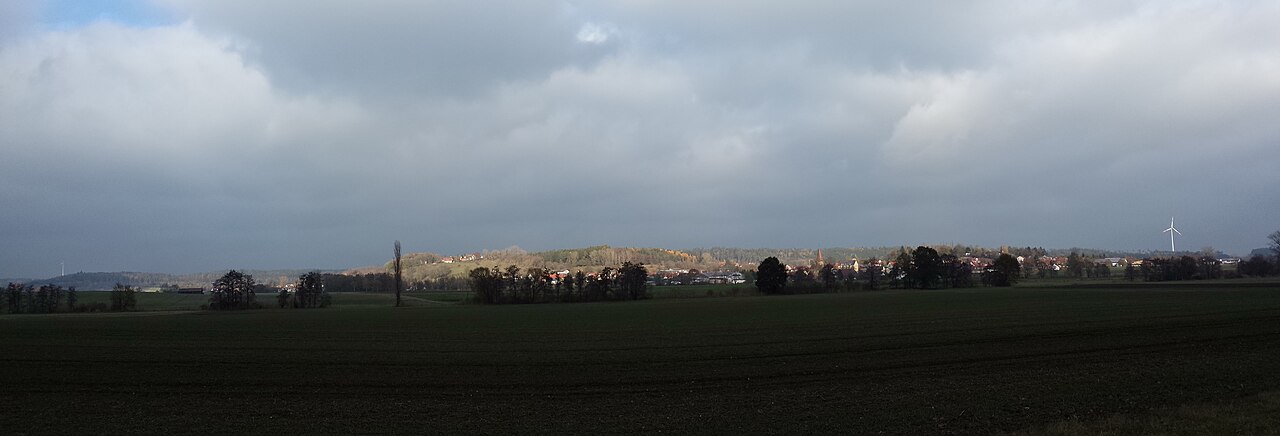 The village of Marktlustenau in the municipality of Kressberg, Baden-Württemberg, Germany