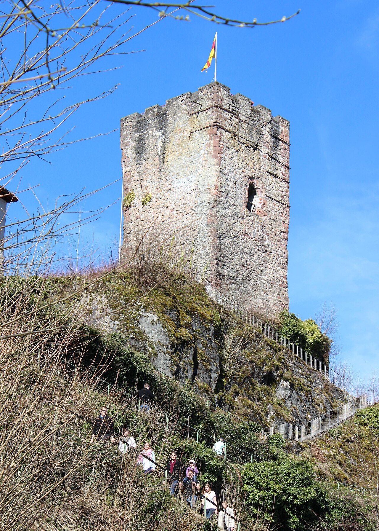 The beautiful tower of the old Hornberg castle