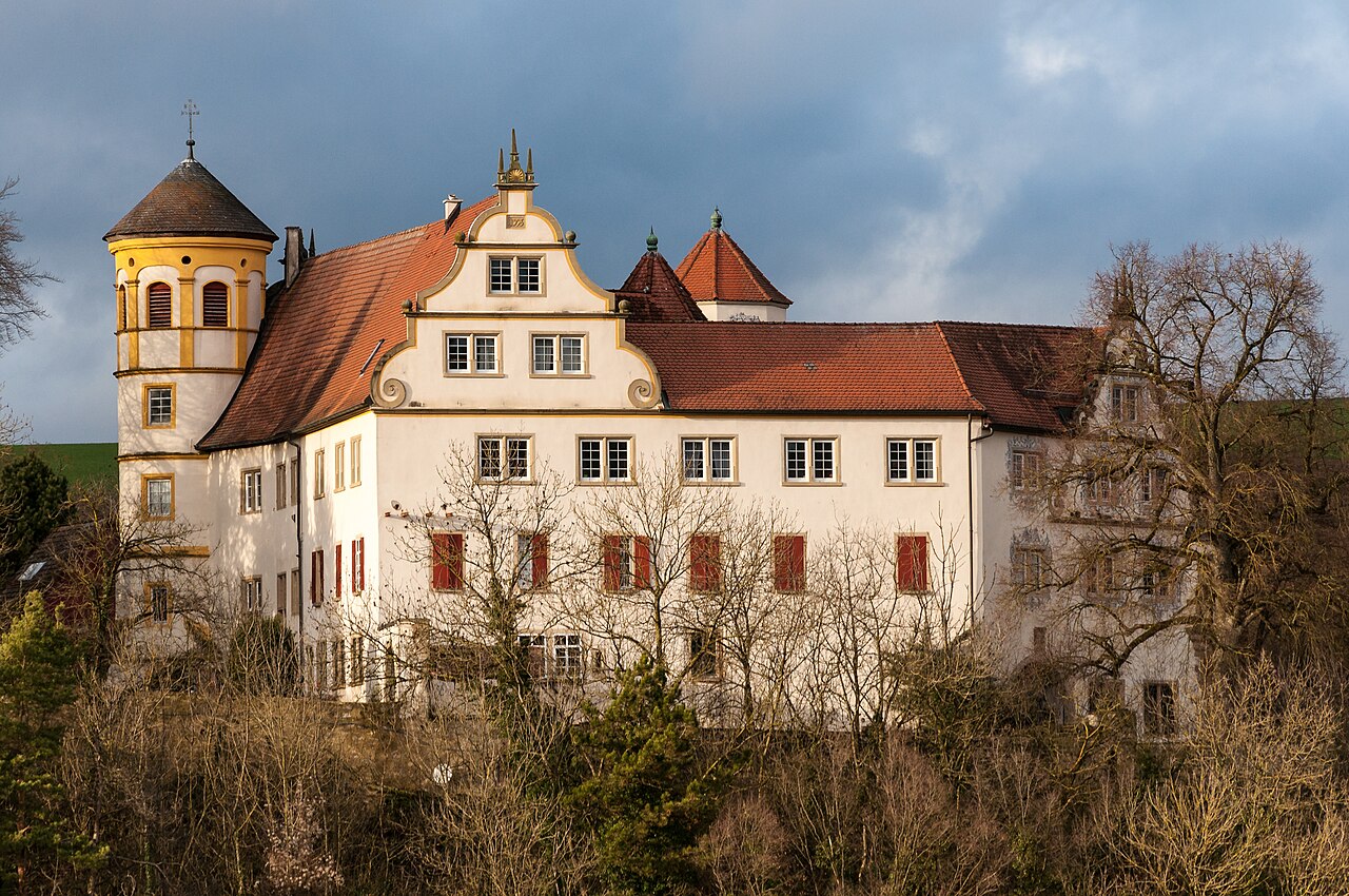 Burg Laibach von der gegenüberliegenden Seite des Laibachtals gesehen