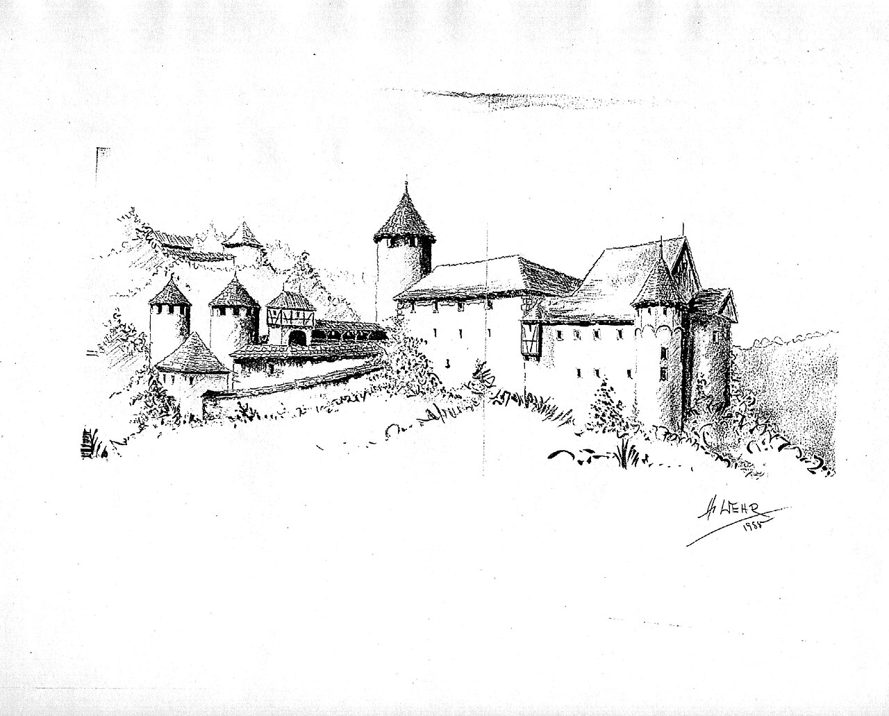 Rekonstruktionsversuch der Burgruine Marstetten