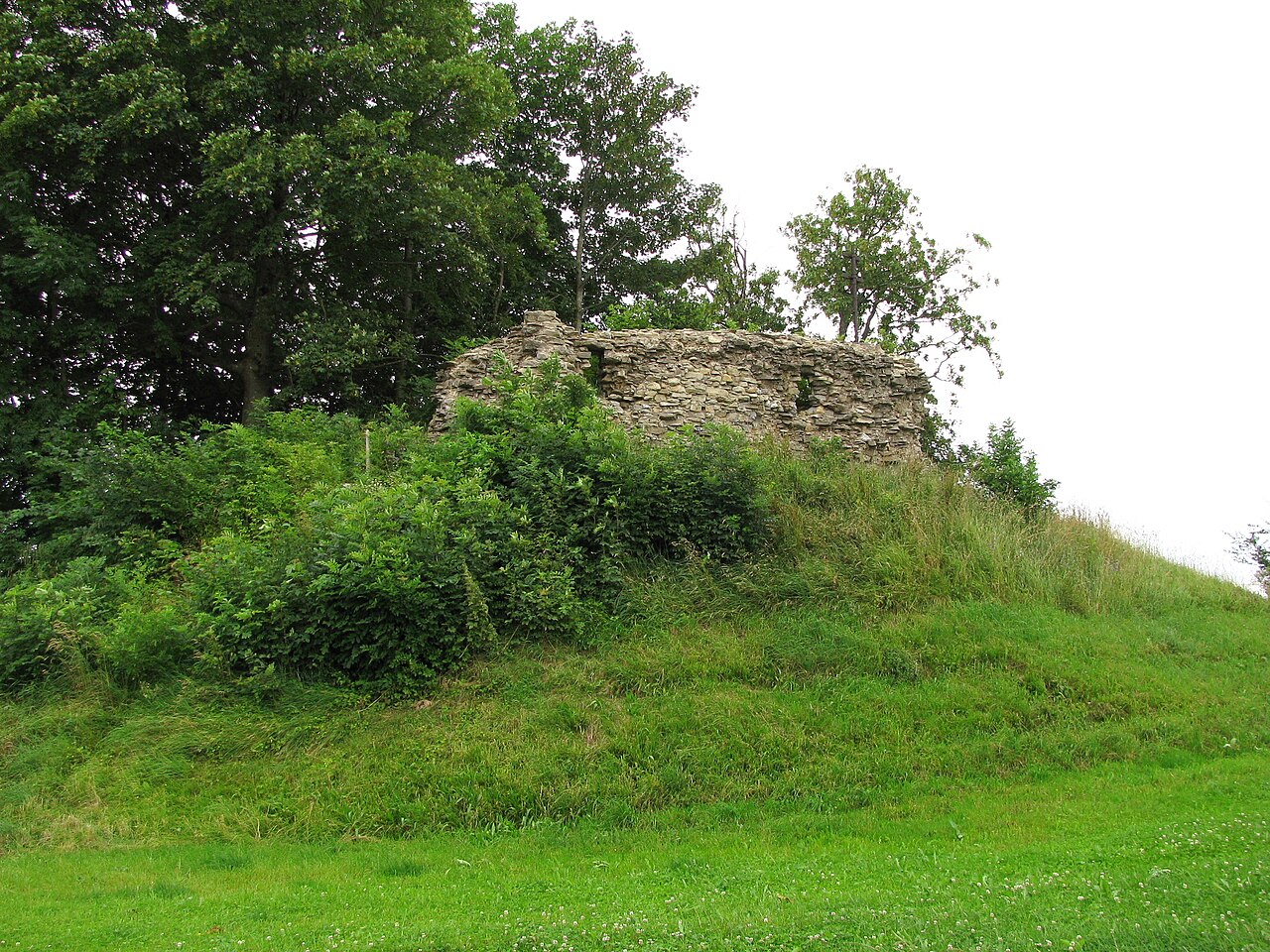 Ruine der Burg Schöneberg bei Betzigau im Landkreis Oberallgäu
