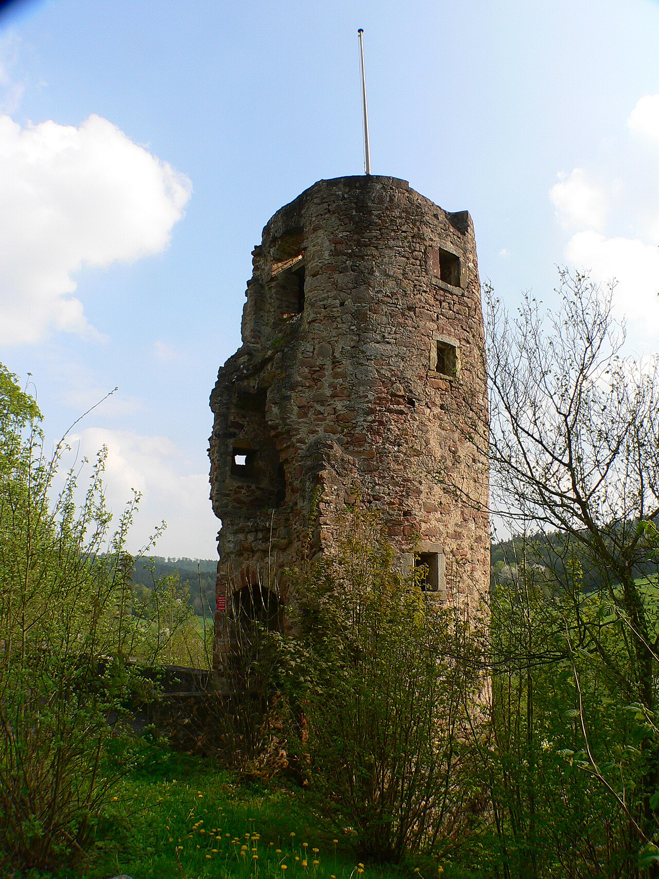 Burgruine Wallenstein in Knüllwald-Wallenstein, Hessen, Regierungsbezirk Kassel, Schwalm-Eder-Kreis