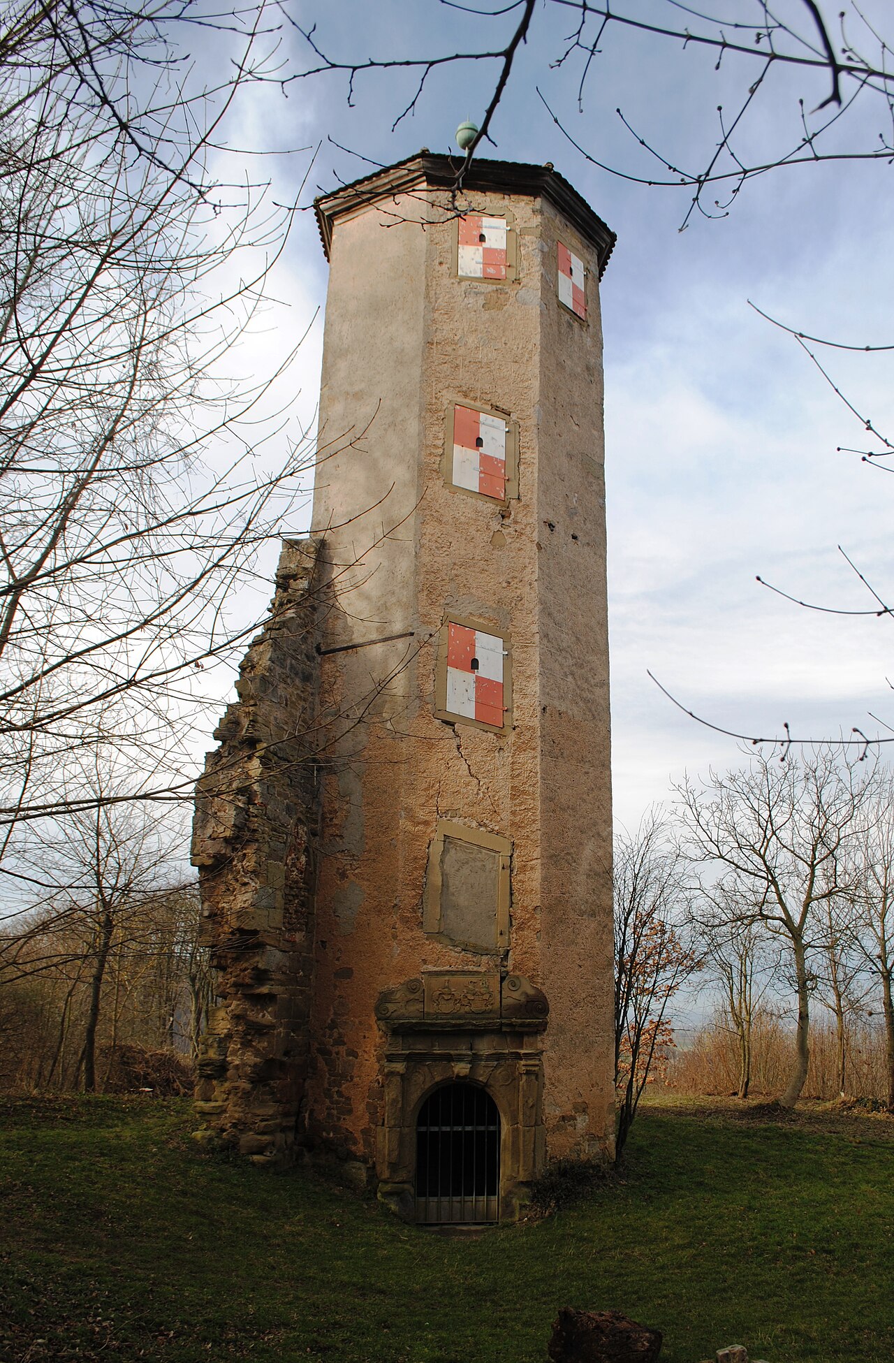 Treppenturm, Burgstall Oberschloss, Castell