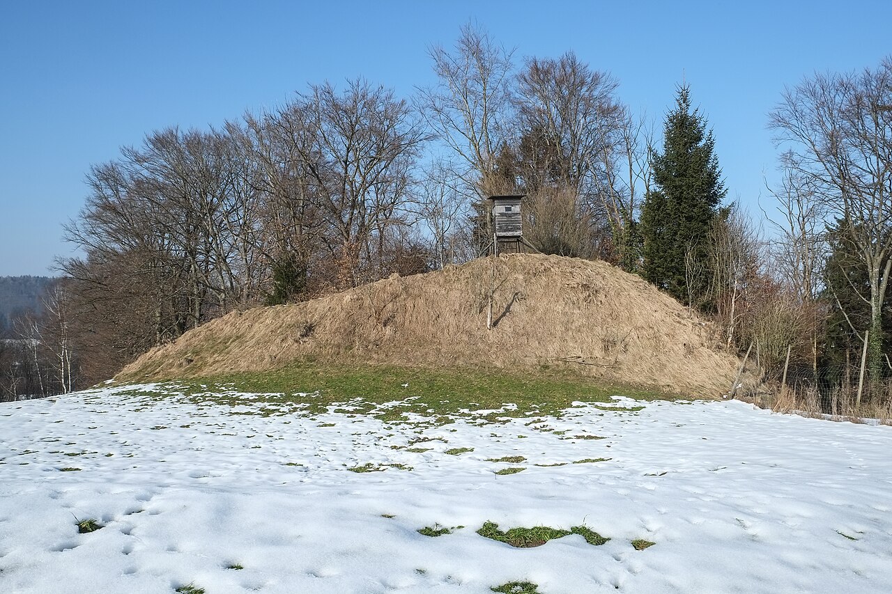 Place of a demolished castle, nowadays called Davidskäpfle , Tettnang-Rattenweiler, county Bodenseekreis, Germany