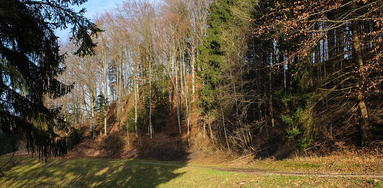 Place of the vanished castle Falkenstein , Deggenhausertal-Oberweiler, county Bodenseekreis, Germany