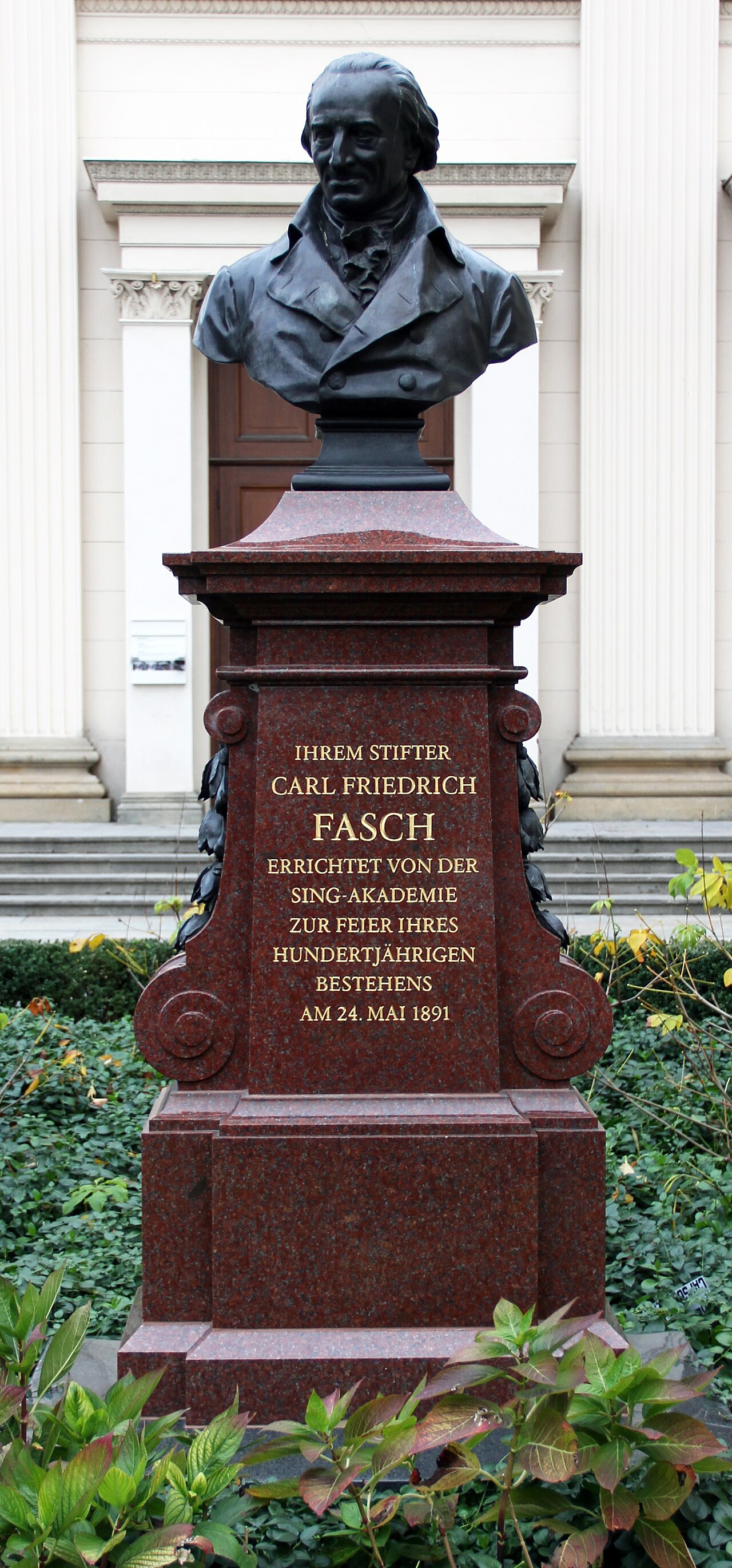 Bust, Carl Friedrich Christian Fasch , Am Festungsgraben 2, Berlin-Mitte , Germany