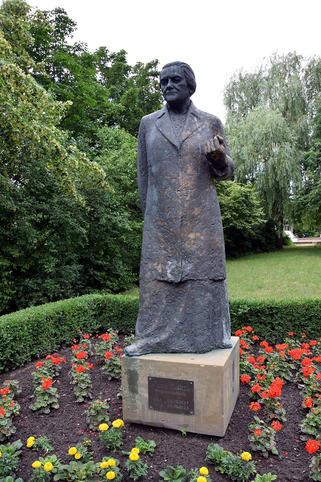 Clara Zetkin monument in the Clara-Zetkin-Park in Berlin, Germany
