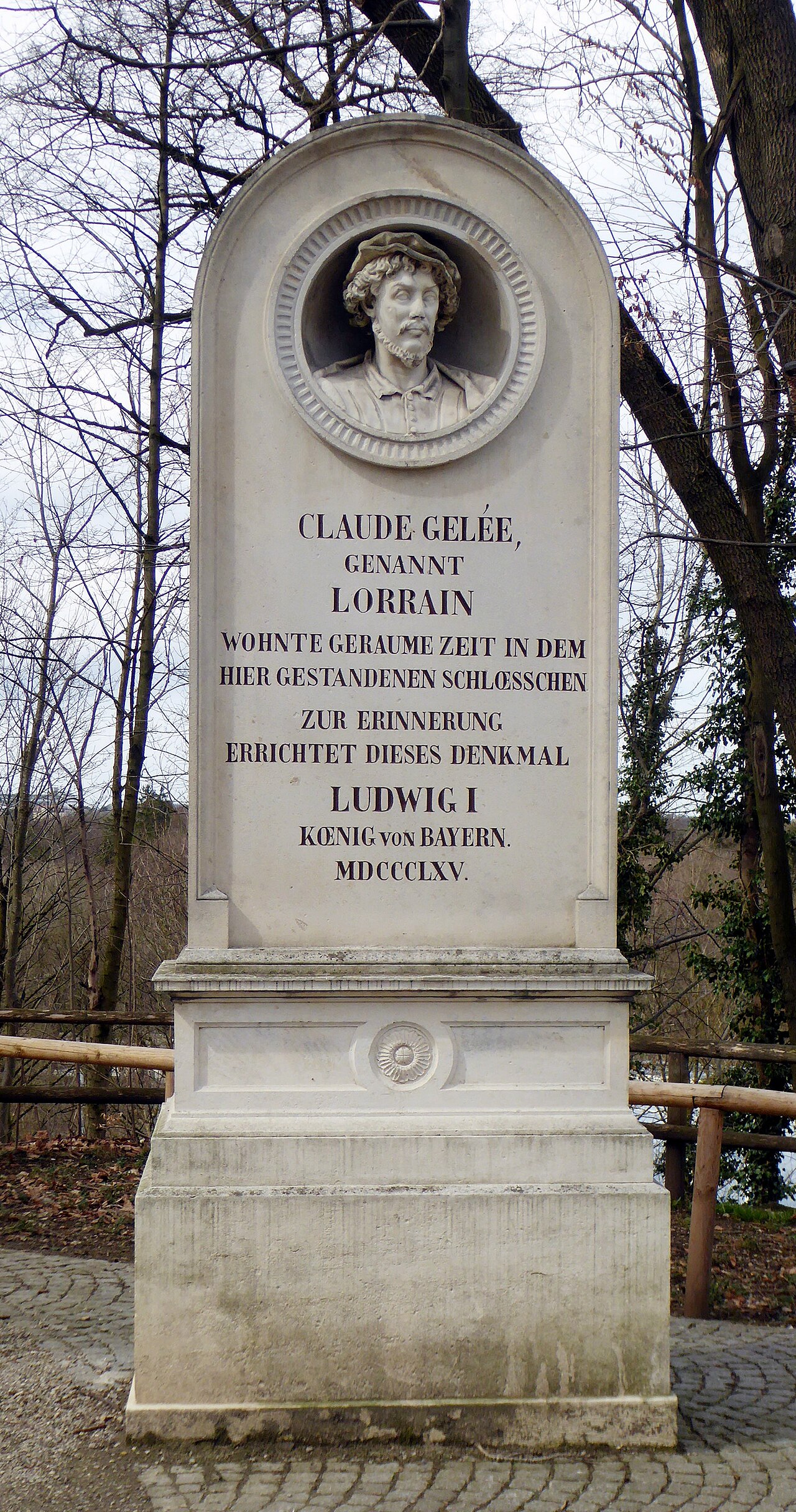 München, Denkmal für Claude Gelée am Harlachinger Berg