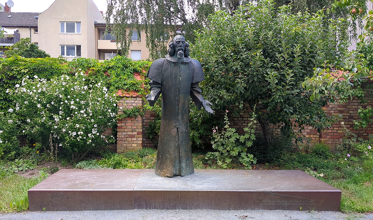 Comenius monument at Comenius-Garten in Berlin-Neukölln, Germany