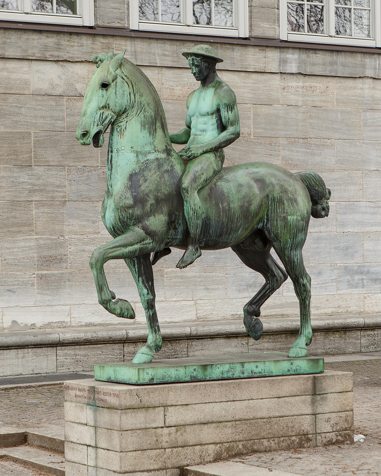 Sculpture "Der junge Reiter" by Hermann Hahn, Hamburg 1908