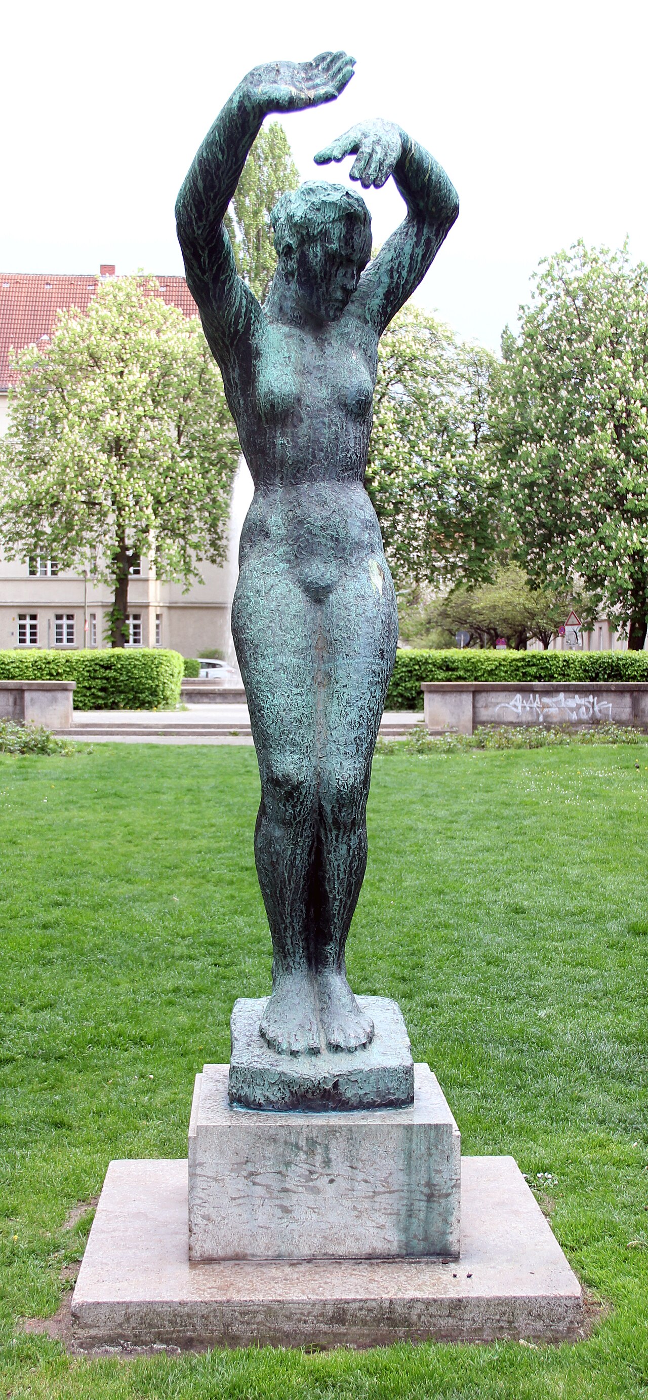 Sculpture, "Der Morgen" by Georg Kolbe , 1925, Ceciliengärten 42, Berlin-Schöneberg , Germany