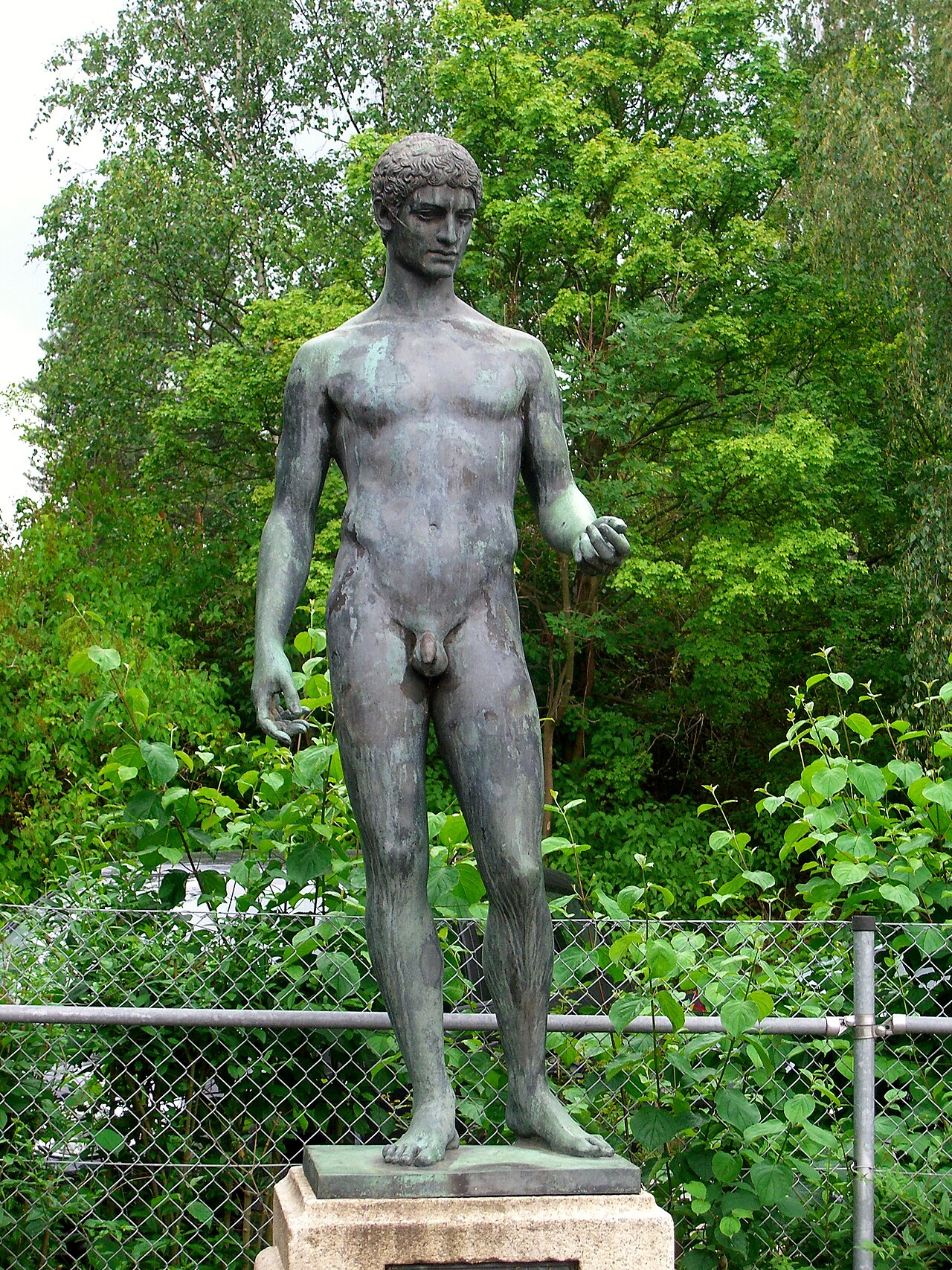 Plau am See , "The Victor" from sculptor Wilhelm Wandschneider