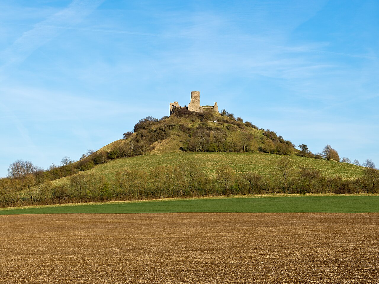 The Desenberg with Desenberg castle near Warburg seen from the west