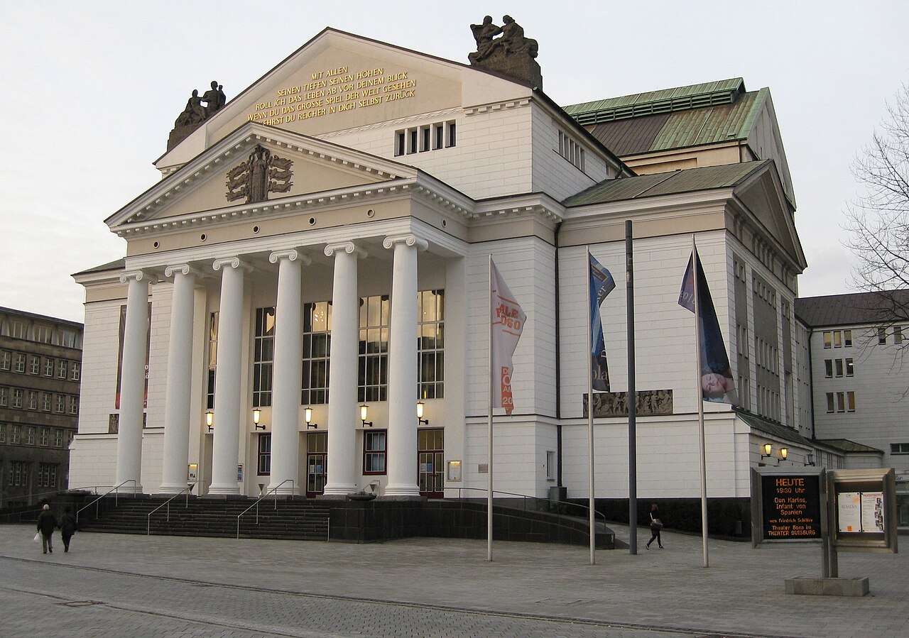Germany, Duisburg: building for opera and theater (also "Deutsche Oper am Rhein"