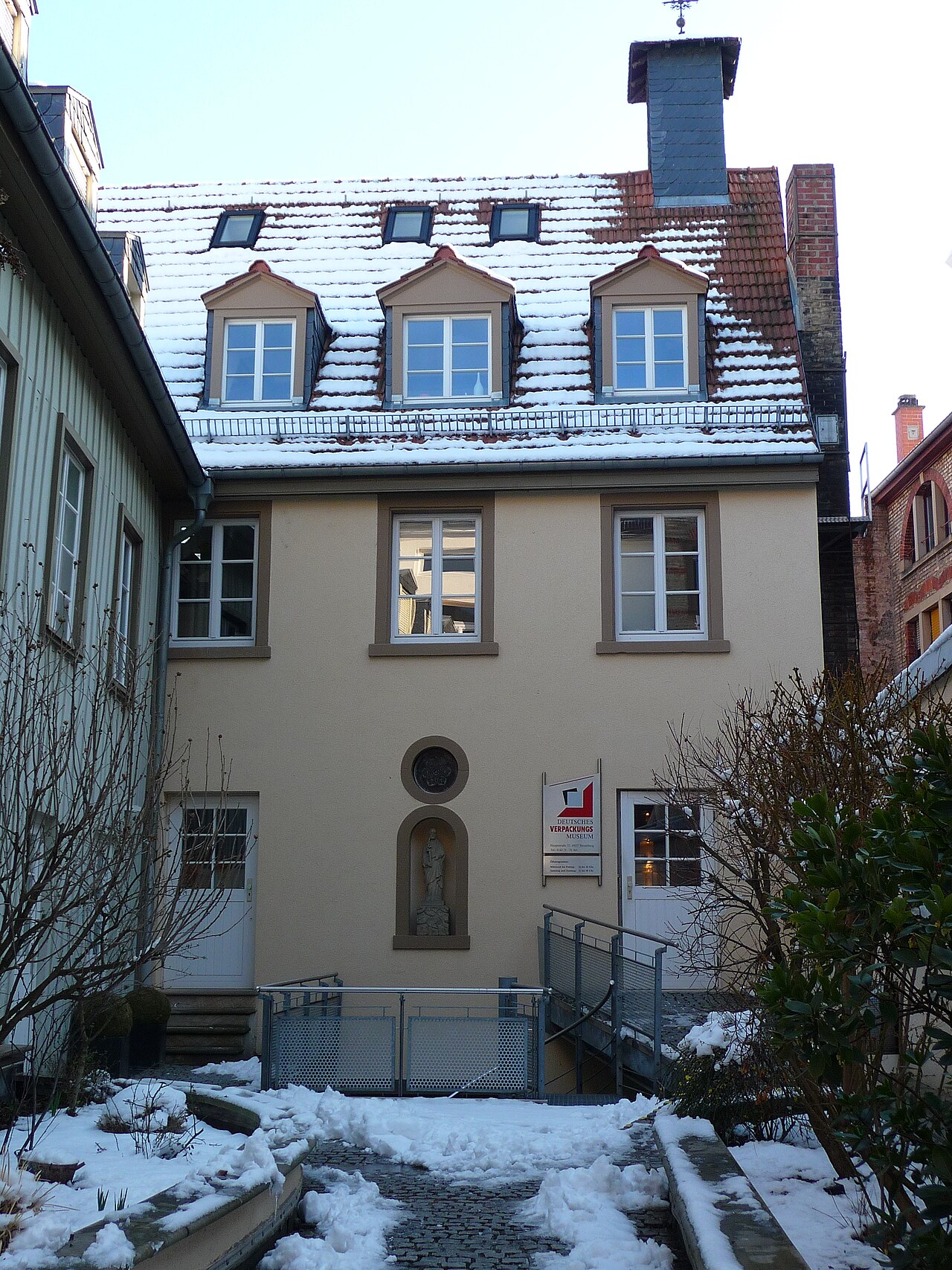 Deutsches Verpackungsmuseum in der Altstadt von Heidelberg (Baden-Württemberg, Deutschland)