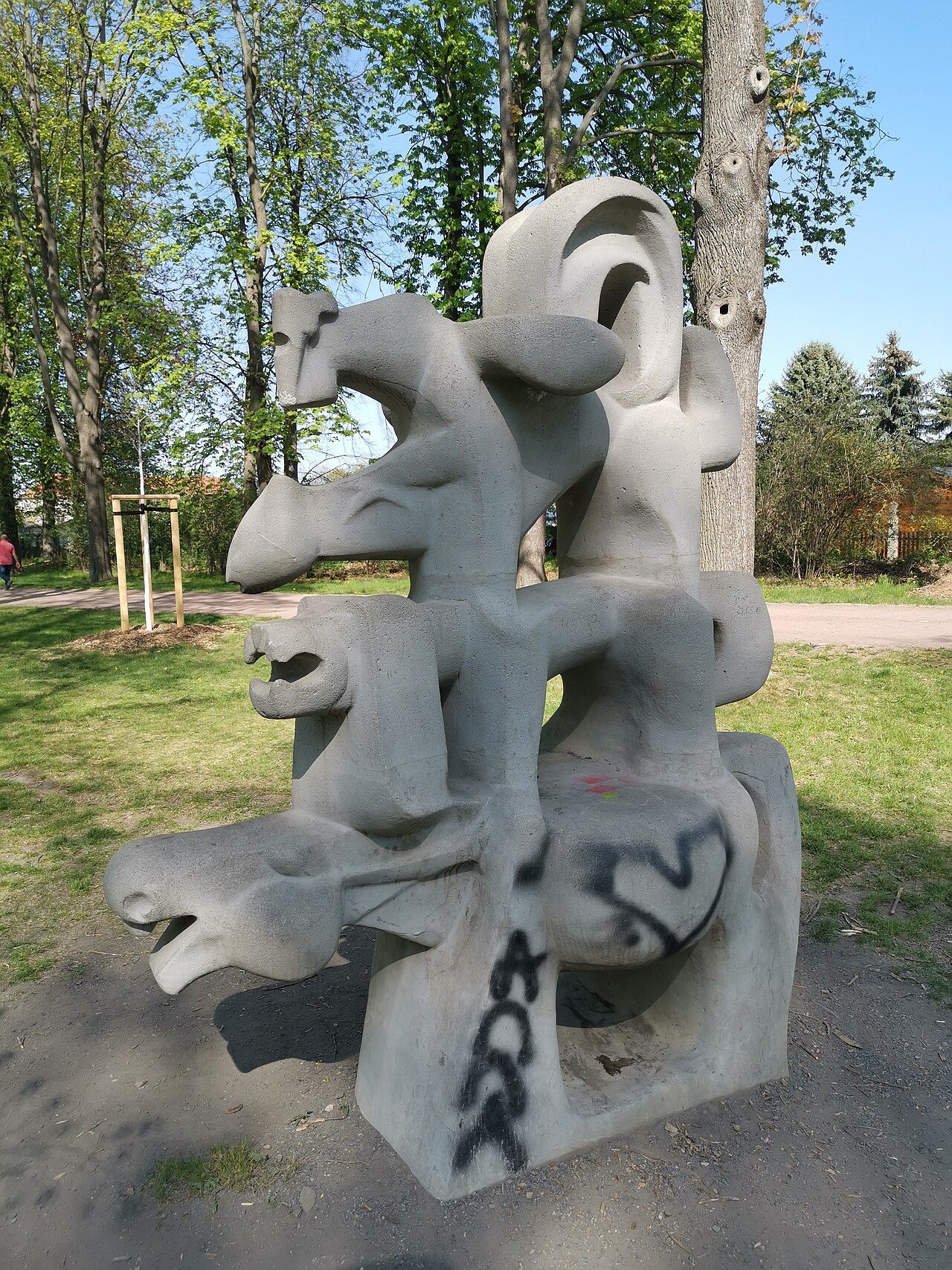 Plastik Die Bremer Stadtmusikanten im Volkspark Leutewitz