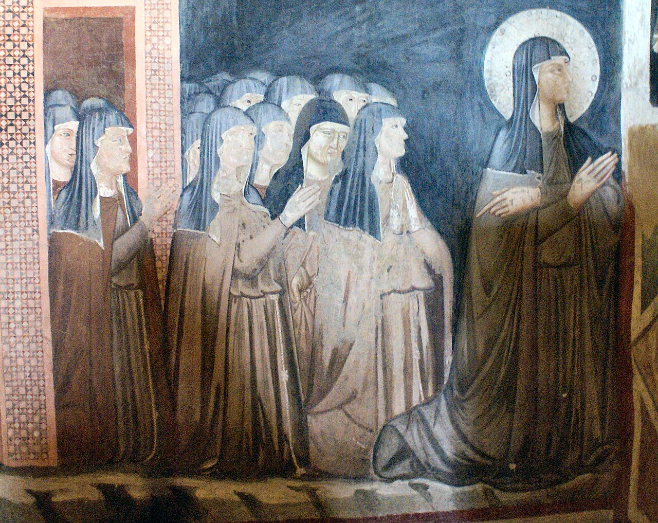 Saint Clare and sisters of her order, San Damiano,Assisi